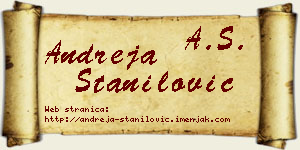Andreja Stanilović vizit kartica